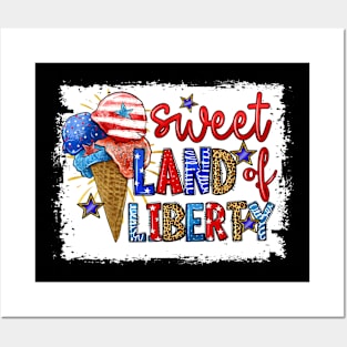 Sweet Land Liberty 4th Of July Cool Patriotic American Posters and Art